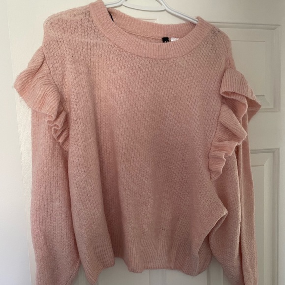 Pink, ruffle sweater from H&M - Picture 1 of 2